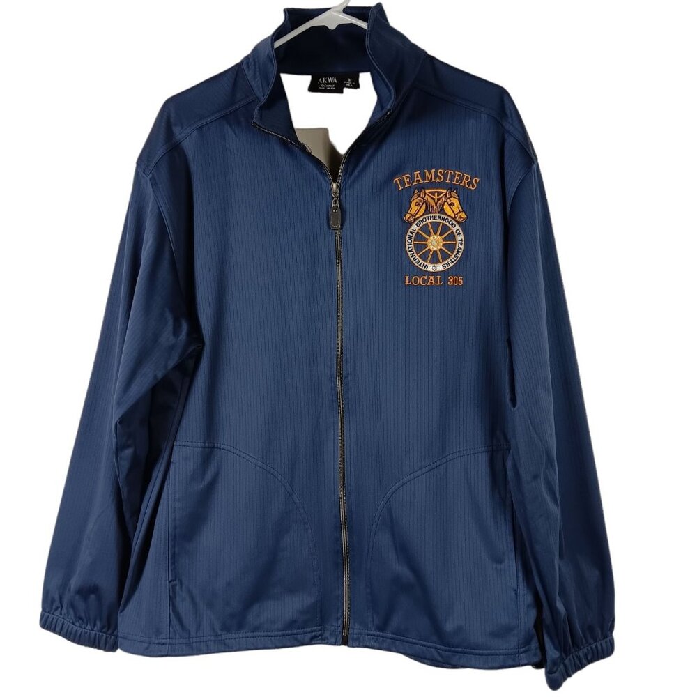 Portland Teamsters Jacket M Blue Union Local 305 Embroidered Vintage Made in USA